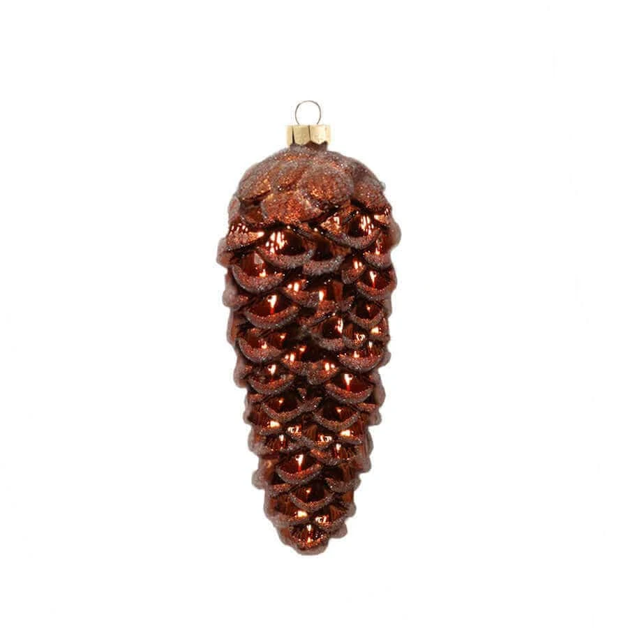 King Of Christmas Pinecone Glass Ornament (4 Pack) 1 King Of Christmas Pinecone Glass Ornament (4 Pack)