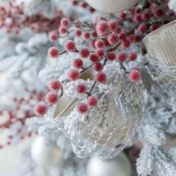 King Of Christmas Sugar Berry Picks (12 Pack) -The King Of Christmas RedWhiteBerryTree 2