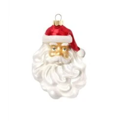 King Of Christmas Santa Glass Ornament (4 Pack)