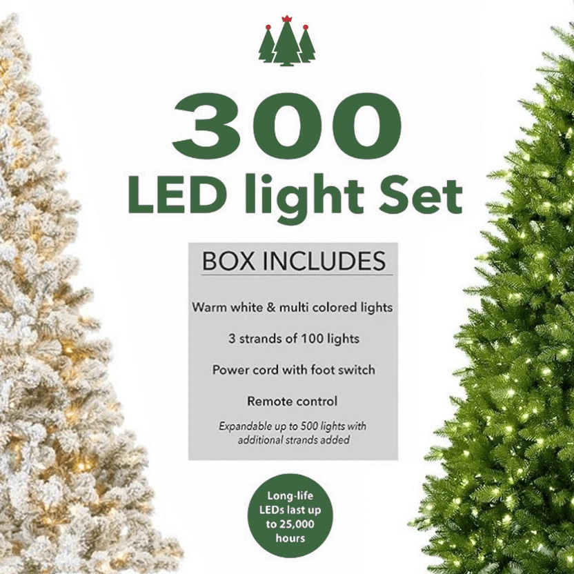 King Of Christmas 300 Warm White & Multi-Color LED String Light Set 1 King Of Christmas 300 Warm White & Multi-Color LED String Light Set