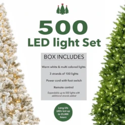 King Of Christmas 500 Warm White & Multi-Color LED String Light Set