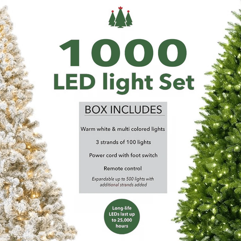 King Of Christmas 1000 Warm White & Multi-Color LED String Light Set 1 King Of Christmas 1000 Warm White & Multi-Color LED String Light Set