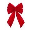 12" Red Velvet Christmas Bow