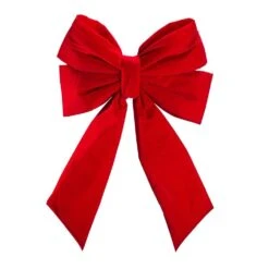 18" Red Velvet Christmas Bow