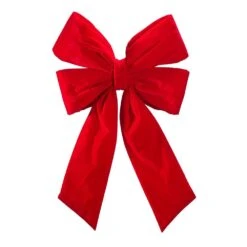 24" Red Velvet Christmas Bow