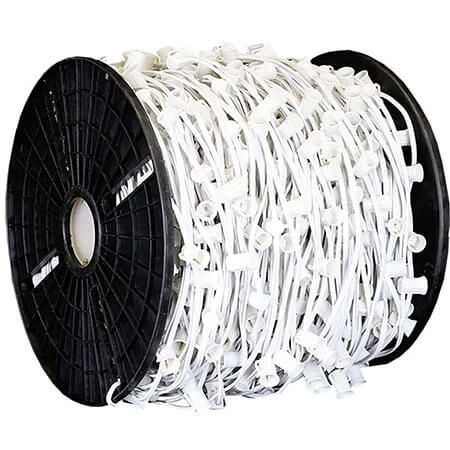 C7 Cord, 9" Spacing, White Wire, SPT-1, 1000' 1 C7 Cord, 9" Spacing, White Wire, SPT-1, 1000'
