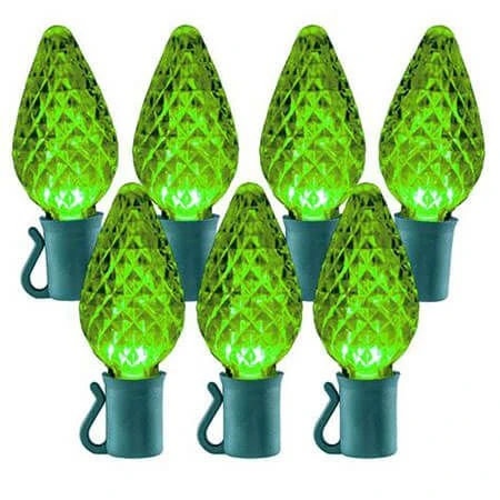 26 Light Lime Green C9 LED Christmas Lights - 8" Spacing 1 26 Light Lime Green C9 LED Christmas Lights - 8" Spacing