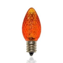 C7 SMD LED Retrofit Bulb - Amber/Orange - Minleon - Bag Of 25
