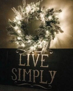 King Of Christmas 24" King Flock® Wreath With Warm White LED Lights (Battery Operated) 19 King Of Christmas 24" King Flock® Wreath With Warm White LED Lights (Battery Operated) -The King Of Christmas d303fed7bc4c505bd05ca43e207656c9