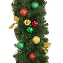 Decorated 9' X 14" Garland Unlit, Traditional -The King Of Christmas dg 914 t c