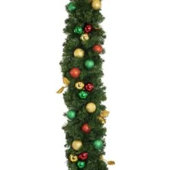 Decorated 9' X 14" Garland Unlit, Traditional -The King Of Christmas dg 914 t d