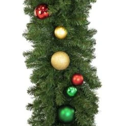 Decorated 9' X 18" Garland Unlit, Colors Of The Holiday 7 Decorated 9' X 18" Garland Unlit, Colors Of The Holiday -The King Of Christmas dg 918 coth b 1