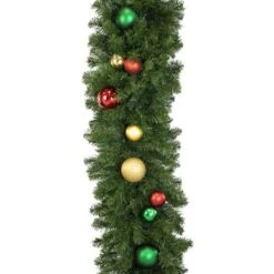 Decorated 9' X 18" Garland Unlit, Colors Of The Holiday 8 Decorated 9' X 18" Garland Unlit, Colors Of The Holiday -The King Of Christmas dg 918 coth d 1