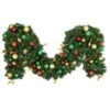 Decorated 9' X 18" Garland Lit, Traditional