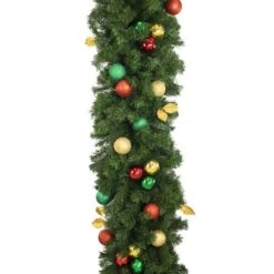 Decorated 9' X 18" Garland Unlit, Traditional -The King Of Christmas dg 918 t d