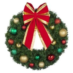 30" Unlit Decorated Wreath - Colors Of The Holidays - Bow Option Available 5 30" Unlit Decorated Wreath - Colors Of The Holidays - Bow Option Available -The King Of Christmas dw 30 coth b vb 12 rgt1