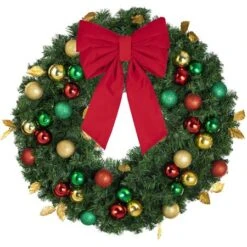 36" Unlit Decorated Wreath - Traditional Décor - Bow Option Available 6 36" Unlit Decorated Wreath - Traditional Décor - Bow Option Available -The King Of Christmas dw 36 t b vb 12 r