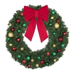 48" Unlit Decorated Wreath - Colors Of The Holidays - Bow Option Available 7 48" Unlit Decorated Wreath - Colors Of The Holidays - Bow Option Available -The King Of Christmas dw 48 coth b vb 18 r