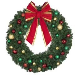 48" Unlit Decorated Wreath - Colors Of The Holidays - Bow Option Available 6 48" Unlit Decorated Wreath - Colors Of The Holidays - Bow Option Available -The King Of Christmas dw 48 coth b vb 18 rgt