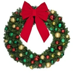 48" Unlit Decorated Wreath - DELUXE Colors Of The Holidays - Bow Option Available 6 48" Unlit Decorated Wreath - DELUXE Colors Of The Holidays - Bow Option Available -The King Of Christmas dw 48 del coth b vb 18 r