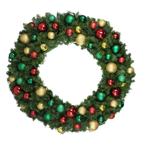 48" Unlit Decorated Wreath - DELUXE Colors Of The Holidays - Bow Option Available 1 48" Unlit Decorated Wreath - DELUXE Colors Of The Holidays - Bow Option Available