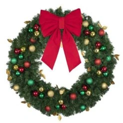 48" Unlit Decorated Wreath - Traditional Décor - Bow Option Available 7 48" Unlit Decorated Wreath - Traditional Décor - Bow Option Available -The King Of Christmas dw 48 t b vb 18 r