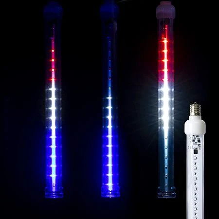 12" LED Falling Snow Tube - Red, Pure White And Blue - Pro Christmas™ 1 12" LED Falling Snow Tube - Red, Pure White And Blue - Pro Christmas™