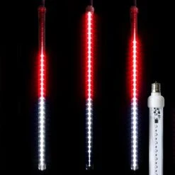 24" LED Falling Snow Tube - Red And Pure White - Pro Christmas™