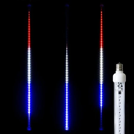 36" LED Falling Snow Tube - Red, Pure White And Blue - Pro Christmas™ 1 36" LED Falling Snow Tube - Red, Pure White And Blue - Pro Christmas™