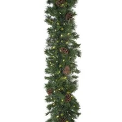 4 1/2' X 14" Mixed Pine Garland, Lit 8 4 1/2' X 14" Mixed Pine Garland, Lit -The King Of Christmas g 4514 mpl c