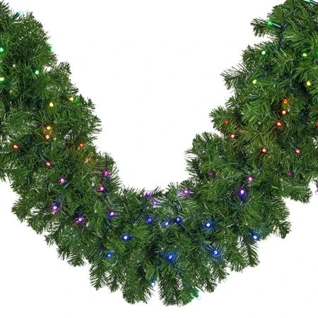 9' X14" Deluxe Oregon Fir Garland, Lit With Twinkly Pro RGBW 2 9' X14" Deluxe Oregon Fir Garland, Lit With Twinkly Pro RGBW - Image 2