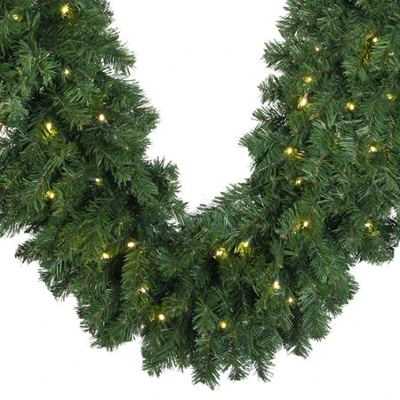 9' X 18" Deluxe Oregon Fir Garland, Lit 2 9' X 18" Deluxe Oregon Fir Garland, Lit - Image 2