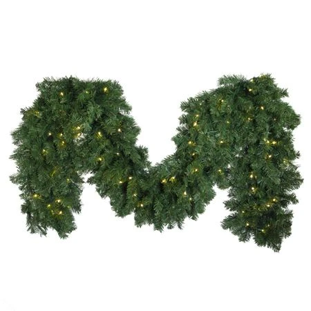 9' X 18" Deluxe Oregon Fir Garland, Lit 1 9' X 18" Deluxe Oregon Fir Garland, Lit