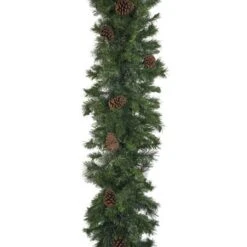 9' X 18" Mixed Pine Garland, Unlit -The King Of Christmas g 918 mpu d