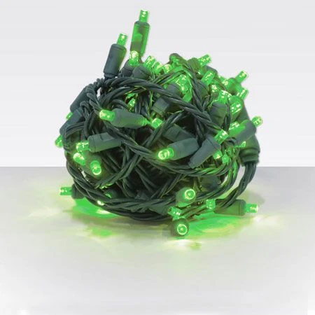 70 Lights Green 5 Mm Wide Angle Conical LED Christmas Lights - Balled 1 70 Lights Green 5 Mm Wide Angle Conical LED Christmas Lights - Balled