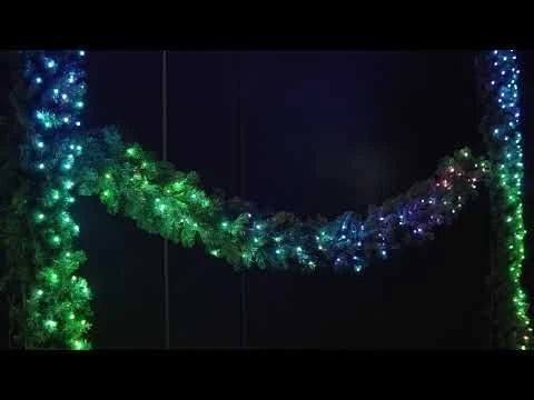 9' X14" Deluxe Oregon Fir Garland, Lit With Twinkly Pro RGBW 6 9' X14" Deluxe Oregon Fir Garland, Lit With Twinkly Pro RGBW - Image 6