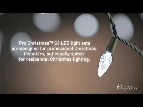70 Light Pure White C6 LED Christmas Lights 2 70 Light Pure White C6 LED Christmas Lights - Image 2