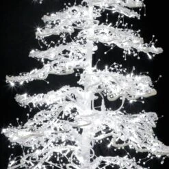 9' Ice Sculpture Christmas Tree - Pure White -The King Of Christmas ice sculpture close up 1000x1000 at 300 dpi 1