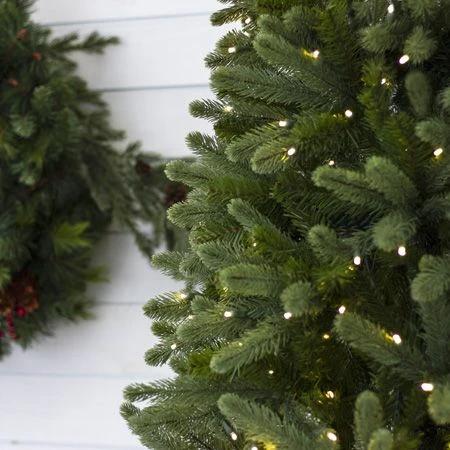 9' Indoor LED Norway Spruce Slimline Christmas Tree - Warm White 5 9' Indoor LED Norway Spruce Slimline Christmas Tree - Warm White - Image 5