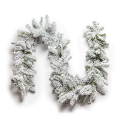 King Of Christmas 9' X 12" King Flock® Garland Unlit 9 King Of Christmas 9' X 12" King Flock® Garland Unlit -The King Of Christmas king flock artificial garland