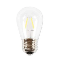 S14 LED Filament Transparent Glass Retrofit Bulb - E26 Base - Cool White - Pro Christmas™ - Box Of 25