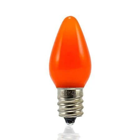 C7 SMD LED Retrofit Bulbs - Frosted Smooth - Amber/Orange - Pro Christmas™ - Bag Of 25 1 C7 SMD LED Retrofit Bulbs - Frosted Smooth - Amber/Orange - Pro Christmas™ - Bag Of 25