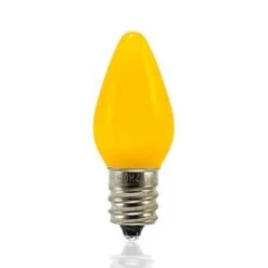 C7 SMD LED Retrofit Bulbs - Frosted Smooth - Yellow - Pro Christmas™ - Bag Of 25