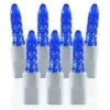 70 Light M5 Blue LED Christmas Lights - White Wire