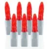 70 Light M5 Red LED Christmas Lights - White Wire