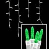 LED Icicle Lights - 70 Light Set - Green