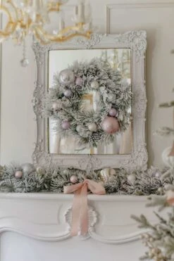 King Of Christmas Marquis Flock Collection 4-Piece Set With Warm White LED Lights (Battery Operated) -The King Of Christmas marquis flock