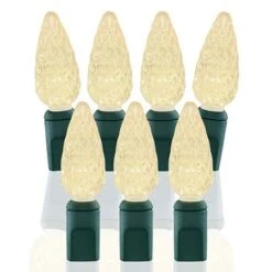 70 Light Warm White C6 LED Christmas Lights