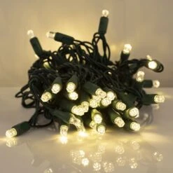 70 Light Warm White Pentagon Gem LED Christmas Lights 6 70 Light Warm White Pentagon Gem LED Christmas Lights -The King Of Christmas p pent 704 28ww d