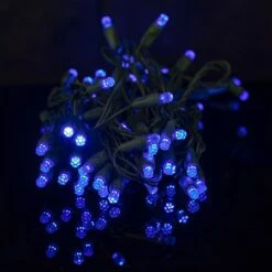 70 Light Blue Pentagon Gem LED Christmas Lights -The King Of Christmas p pent 704 b b